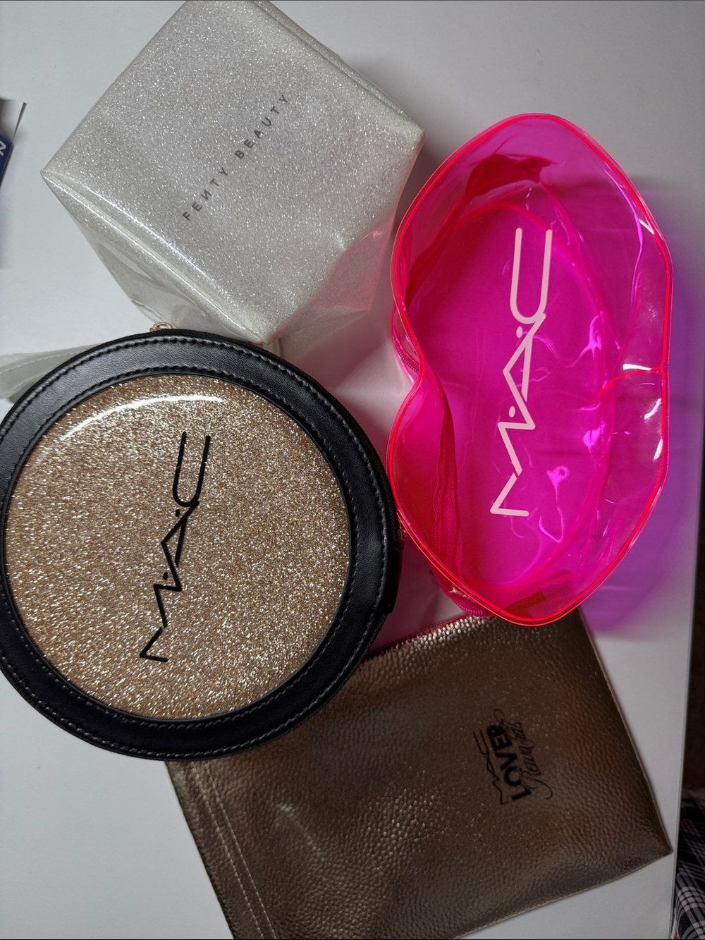 NEW - LOT of 4 MAC and Fenty cosmetic bags